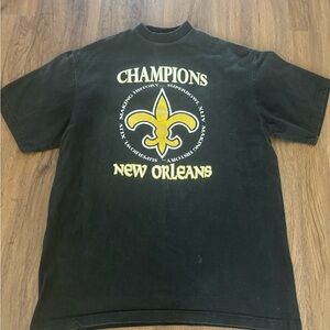 Vintage Black New Orleans saints Champions T-Shirt